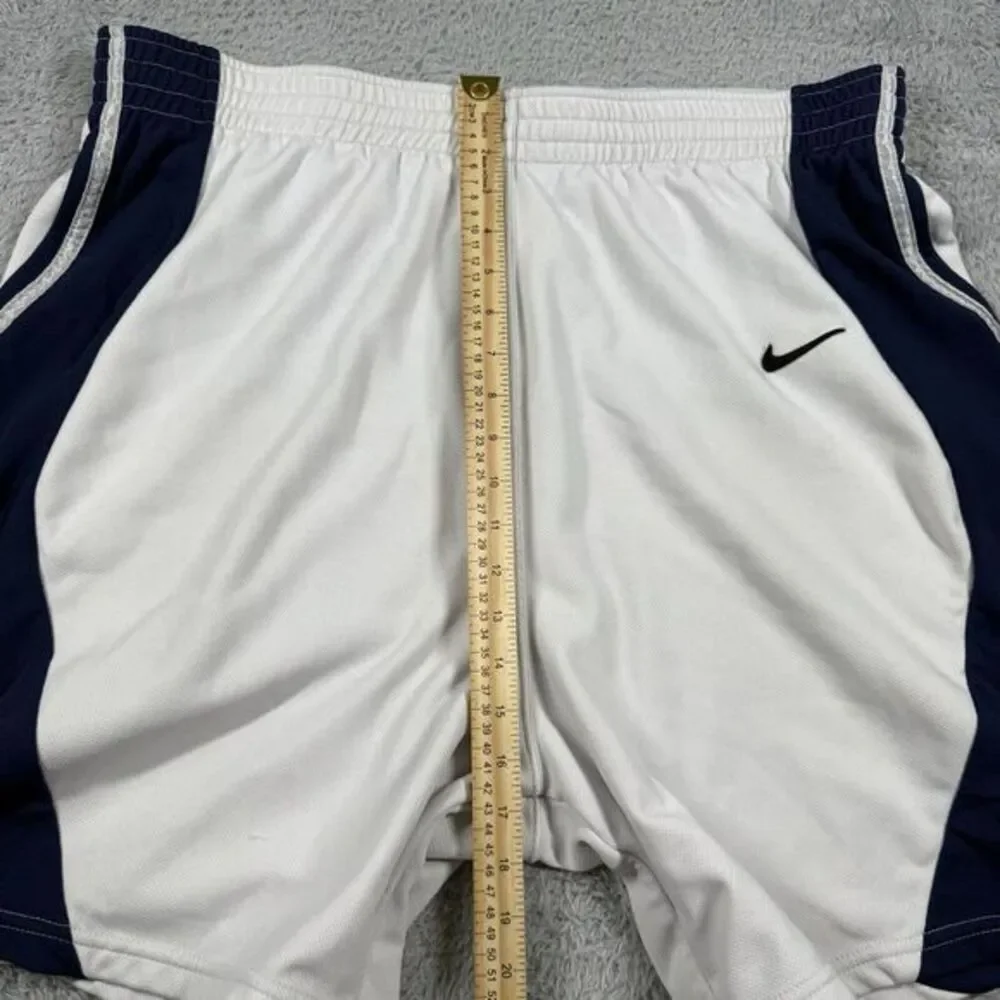 Vintage Nike Team White‎ Embroidered Basketball Shorts Mens 2XL